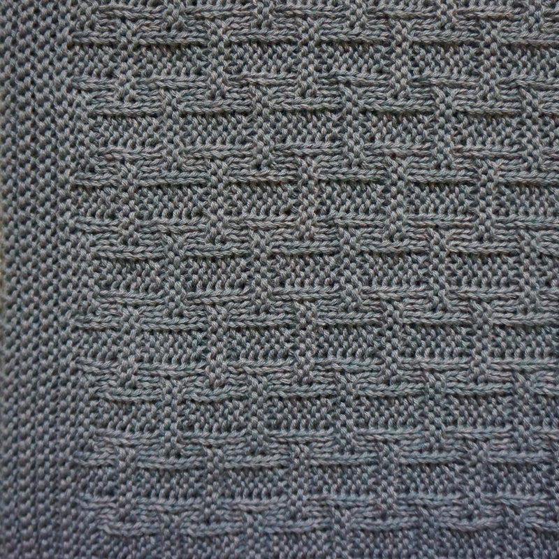 Baby-Decke aus Bio-Baumwolle, gestrickt, Fb. grey