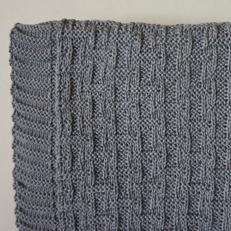 Baby-Decke aus Bio-Baumwolle, gestrickt, Fb. grey
