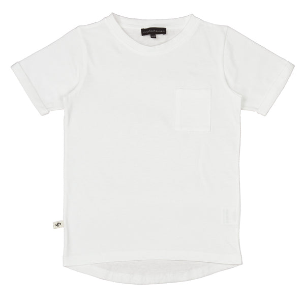 T-shirt mit Tasche aus Bio-Baumwolle in Fb. weiß